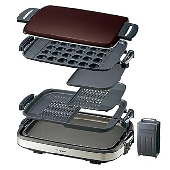 【中古】象印 ホットプレート 3.5枚タイプ やきやき 焼肉+たこ焼き+平面 ダークブラウン EA-GV35AM-TD