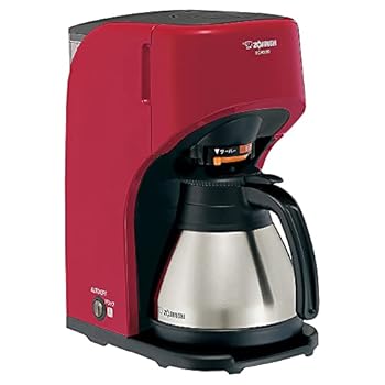 【中古】(未使用品)象印 コーヒーメーカー 5杯用 ステンレス容器 外して洗える水タンク ペーパーフィルター 珈琲通 レッド EC-KV50-RA
