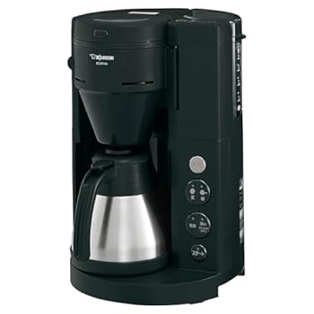 【中古】象印 珈琲製造業者 コーヒー通 全自動小銃 1~4杯用 圧砕機一体型 挽き目\u0026濃さ自然調整 選べるろ波器 丸洗い差しゆるす ステンレス鋼サーヴァーつき 黒いこと EC-RT4