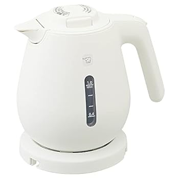 【中古】(非常に良い)象印マホービン(ZOJIRUSHI)象印 電気ケトル 1.0L コンパクト カップ1杯約60秒 安全設計 清潔 ほこりブロック ハイパワー1300W ホワイト CK-DA10-