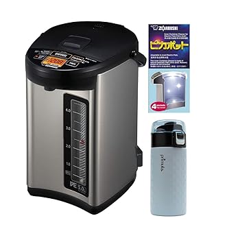 【中古】(未使用品)象印 CV-JAC50XB 5.0リットル VE ハイブリッドウォーターボイラーとウォーマー (ステンレスブラック) CD-K03EJU インナーコンテナクリーナーと12
