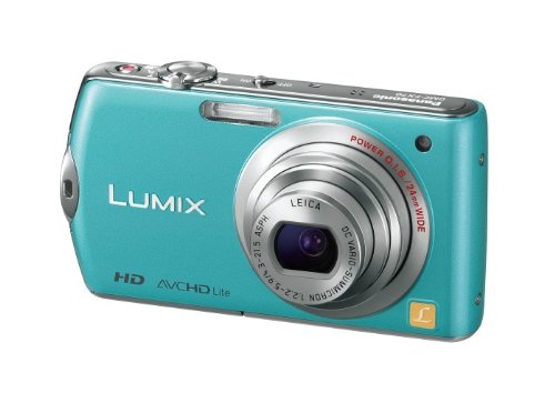 【中古】［状態良好］パナソニック デジタルカメラ LUMIX FX70 フローラルブルー DMC-FX70-A