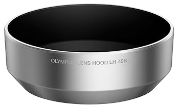 【中古】OLYMPUS 単焦点レンズ M.ZUIKO DIGITAL 25mm用 レンズフード シルバー LH-49B SLV