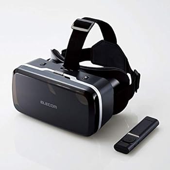 【中古】エレコム VRゴーグル VRグラス 目幅・ピント調節可能 VRコントローラー付き Bluetooth DMM動画専用(iOs) メガネ対応 ブラック VRG-M01RBK