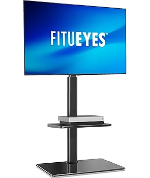 【中古】［状態良好］FITUEYES テレビスタンド 32～60インチ対応 棚付き 壁寄せテレビスタンド 高さ調節可能 ラック回転可能 ブラック｜COCOHOUSE