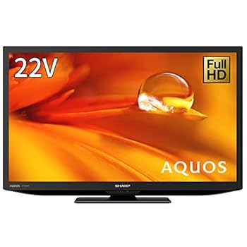 【中古】［状態良好］シャープ 22V型 液晶 テレビ AQUOS 2T-C22DE-B フルハイビジョン 外付けHDD裏番組録画対応 2021年モデル ブラック