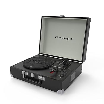 【中古】［物質の状態思わしい］ONKYO 電気蓄音機 Bluetooth相応う/ステレオ金棒引き内蔵 ミスティックブラック OCP-01(B)