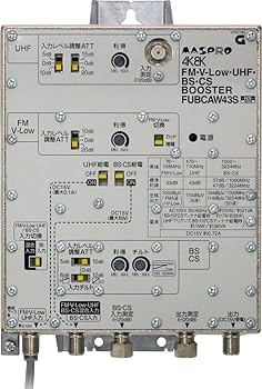 【中古】マスプロ FM・V-Low・UHF・BS・CSブースター(43db型) FUBCAW43S