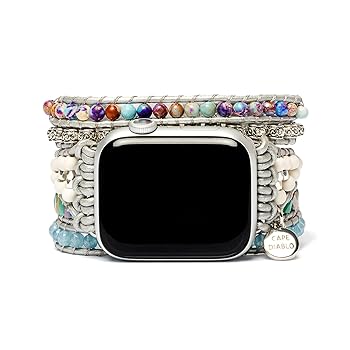 【中古】［状態良好］ケープディアブロ Apple watch 用 多重巻きバンド 38-45mm [ アップルウォッチ バンド 交換ベルト ブレスレット ドレッシー リストバンド 天然石