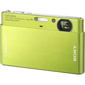 【中古】SONY デジタルカメラ Cyber-Shot(サイバーショット) T77 (1010万画素／光学x4／3.0型タッチパネル液晶) グリーン DSC-T77／G