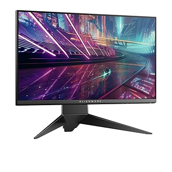 【中古】(未使用品)Alienware 25 ゲームモニター ? AW2518Hf、フルHD @ ネイティブ240Hz、169、1ms応答時間、DP、HDMI 2.0a、USB 3.0、AMD FreeSync、傾き、スイベ
