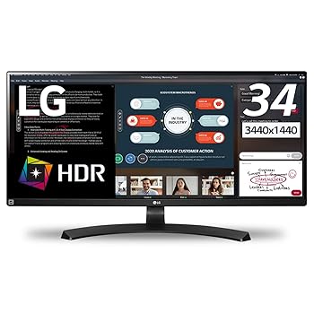 【中古】LG モニター ディスプレイ 34WL750-B 34インチ／ウルトラワイド(3440×1440)／IPS 非光沢／HDR／HDMI×2,DisplayPort×1／高さ調節