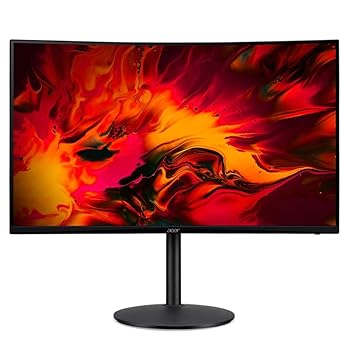 【中古】(未使用品)Acer Nitro XZ320Q Xbmiiphx 31.5インチ 1500R カーブ フルHD (1920 x 1080) VA ゼロフレーム ゲーミングモニター アダプティブ同期テクノロジー
