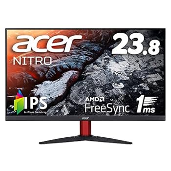 【中古】日本エイサー ゲーミングディスプレイ KG242Ybmiix 23.8型広々とした IPS 非光輝 盛りだくさん固定ディスク(1920×1080)1ms(VRB) 48-75サイクル(HDMI／VGA) HDMI
