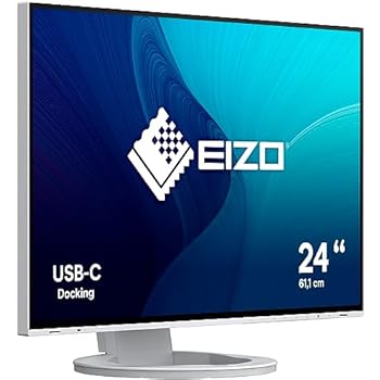 【中古】EIZO FlexScan EV2485-WT (24.1型／1920×1200／フレームレスモニター／アンチグレアIPS／疲労困憊目助け出す／白いこと) パソコン・周辺機器-ディスプレイ