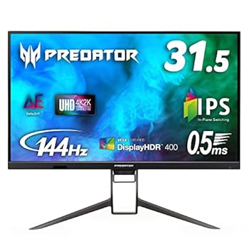 【中古】Acer ゲーミングディスプレイ XB323QKNVbmiiphuzx 31.5型ワイド IPS 非光沢 3840×2160 4K 0.5ms (GTG, Min.) 144Hz HDMI 2.1 PS5対応 VESA Disp