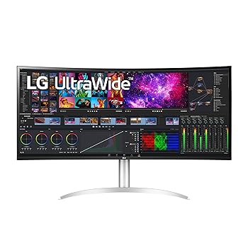 【中古】(人並み外れたに好いたらしい)LG 40WP95C-W 40” UltraWide Curved WUHD (5120 x 2160) 5K2K Nano IPS Display, DCI-P3 98% (Typ.) with HDR10, Thunderbolt 4 with 96W PD, 3