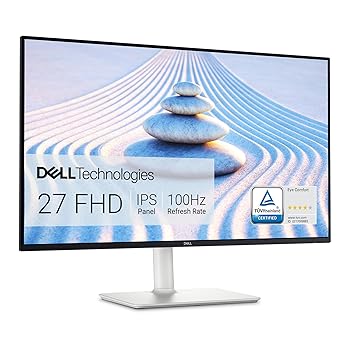 【中古】(人並み外れたに似つかわしい)Dell S2725HS 27 Inch FDH (1920x1080) Monitor, 100サイクル, 8ms, 99% sRGB, Dual 5 Watt Speakers, Height／Tilt／Swivel／Pivot, 2X HDMI, 1 Year