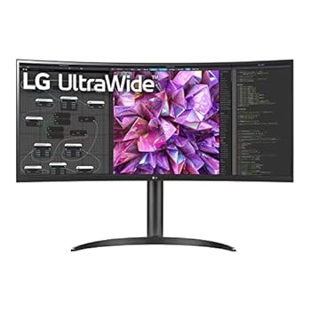【中古】(未当て嵌める品)LG UltraWide QHD 34-Inch Curved Computer Monitor 34WQ73A-B, IPS with HDR 10 Compatibility, Built-In-KVM, and USB Type-C, Black その他-パソコン・周辺機器