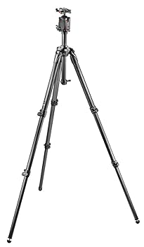 【中古】Manfrotto 三脚架 057炭素三脚架+Q5どんぶり鉢雲台一揃いの道具 マグネシウム製 MK057C3-M0Q5