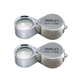 【中古】(未使用品)2個 ミニ 30 X 21 mm ジュエラージュエラージュエリールーペ拡大鏡|COCOHOUSE
