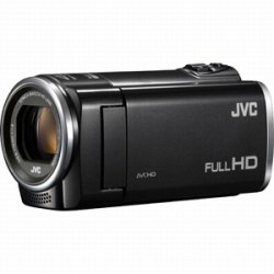 【中古】(非常に良い)ビクター JVC SD対応 フルハイビジョンビデオカメラ(クリアブラック) GZ-E77-B