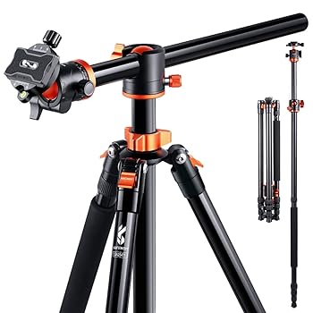 【中古】(未使用品)K&F Concept 三脚 一眼レフ 238cm 4段 カメラ 三脚 49CM横軸 俯瞰 360度回転 中心軸倒置 一脚可変 アルミ 軽量 コンパクト 低重心自由雲台 クイ|COCOHOUSE