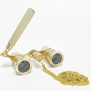 【中古】(未使用品)双眼鏡望遠鏡 3×25 折りたたみ式ハンドル コンパクト 軽量き オペラグラス ハンドル付き 男女兼用 (ゴールド)|COCOHOUSE