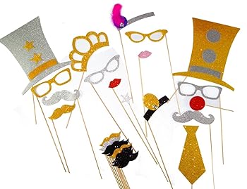【中古】目あたらしいYears Glasses活動写真ボックス小道具口ひげon a Stick Party Favors Glasses 25 Piece