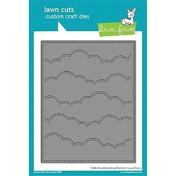 【中古】(人並み外れたに似つかわしい)Lawn Cuts Custom Craft Die -Puffy Cloud Backdrop: Portrait -LF2352