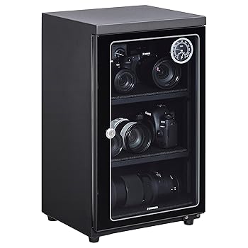 【中古】(非常に良い)ハクバ HAKUBA 防湿庫 E-ドライボックス 60L カビ対策 自動除湿 静音 電子制御式 メーカー トレカ ポケカ の保管にも KED-60AZ