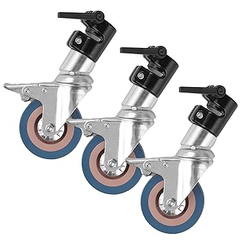 【中古】(未当て嵌める品)Selens キャスター車輪 360°回転させる 脚差しわたし25粍のともし火照明ランプ用 天然ゴム軍事基地付き添い人3容器に並べる C型ライトスタンドプロフェッショナル 世紀 その他-TV・オーディオ・カメラ