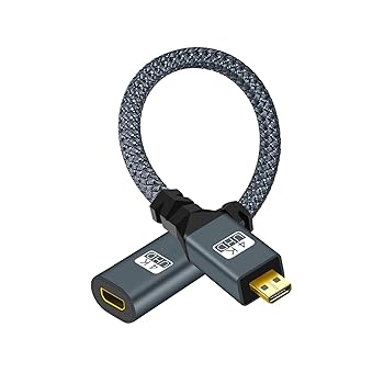 【中古】(非常に良い)Twozoh Micro HDMI オス→メス ケーブル アダプター、マイクロ HDMI オス→マイクロ HDMI メス ケーブル、マイクロ HDMI タイプ D オス→メス ケ