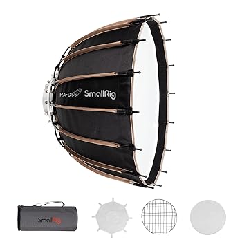 【中古】(非常に良い)SmallRig ソフトボックス Φ55cm ライトボックス 一体型 リブ16本 ストロボ ライトドーム 反射型 折りたたみ式 ポートレート撮影 Bowen-Sマウン
