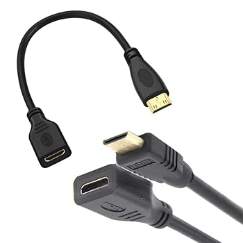 【中古】Ulyris Mini HDMI延長ケーブル、Mini HDMI オス- Mini HDMI メスケーブル4k@60Hz 3DフルHD TV、 Mini HDMI 変換アダプター 変換プラグ(15CM)