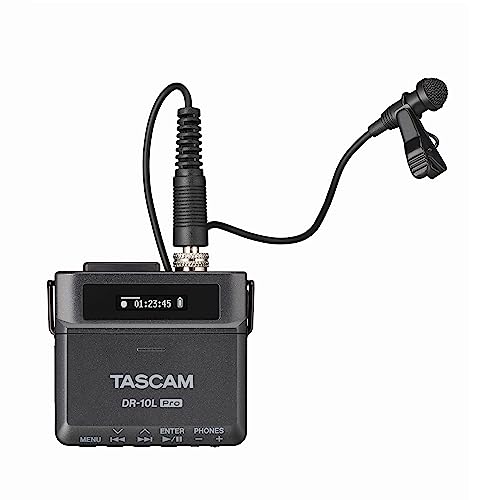 【中古】(非常に良い)TASCAM(タスカム) DR-10L Pro 32bitフロート ピンマイクレコーダー 黒 Youtube 音声収録 インターネット配信 ポッドキャスト 動画撮影 Vlog 収録用