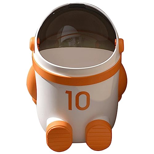 【中古】(非常に良い)CAXUSD 宇宙飛行士のゴミ箱 小さな収納バケツ 宇宙パーティーの装飾 男の子のゴミ箱 蓋付きゴミ箱 オフィス用ミニゴミ箱 ミニオフィスゴミ箱 保育園のゴミ箱 装飾的な紙のバスケット 家族の組