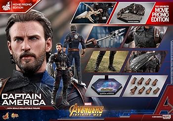 【中古】キャプテン・アメリカ（DX版） ムービー・マスターピース アベンジャーズ／インフィニティ・ウォー 1／6スケールフィギュア by ホットトイズ画像