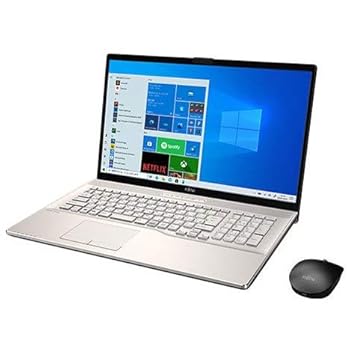 【中古】(人並み外れたに似つかわしい)富士通 17.3型万覚え帳マイコン FMV LIFEBOOK NH77／E3 - 三鞭酒ゴールド（Ryzen 7／8GB／256GB）Microsoft Office Home ＆ Business 2019 FMV
