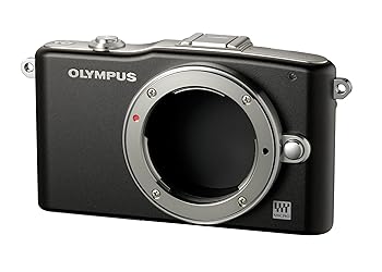 【中古】(非常に良い)OLYMPUS ミラーレス一眼 PEN mini E-PM1 ボディ ブラック E-PM1 BODY BLK