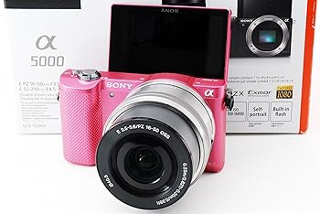 【中古】(良い)SONY ミラーレス一眼 α5000 パワーズームレンズキット ピンク ILCE-5000L-P|COCOHOUSE
