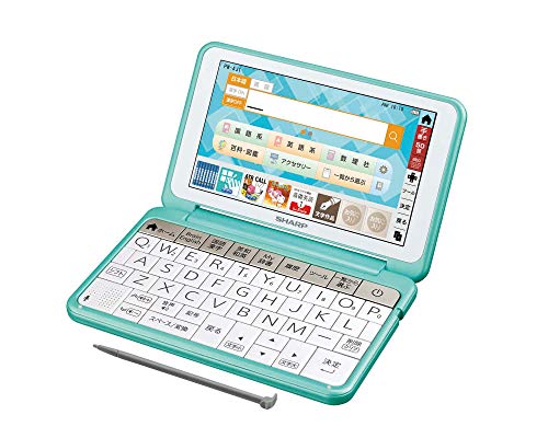 【中古】シャープ カラー電子辞書 Brain 中学生モデル グリーン系 2018年秋モデル PW-AJ1-G