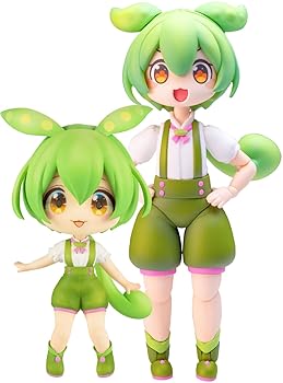 【中古】ピーエムオフィスエー(PLUM) プラフィア ずんだもん ミニフィギュア同梱セット 全高約100mm 1／12スケール 色分け済みプラモデル 組立キット PP2