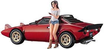 【中古】ハセガワ 1／24 ランチア ストラトス HF ストラダーレ w／イタリアンガールズフィギュア プラモデル 20543