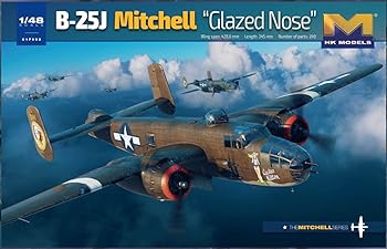 【中古】HKモデルズ HKモデル 1/48 アメリカ軍 B-25J ミッチェル グラスノーズ プラモデル 01F008 成型色|COCOHOUSE