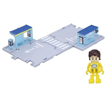 【中古】タカラトミー トミカ トミカタウン バス停 (乗客付き) ミニカー おもちゃ 3歳以上
