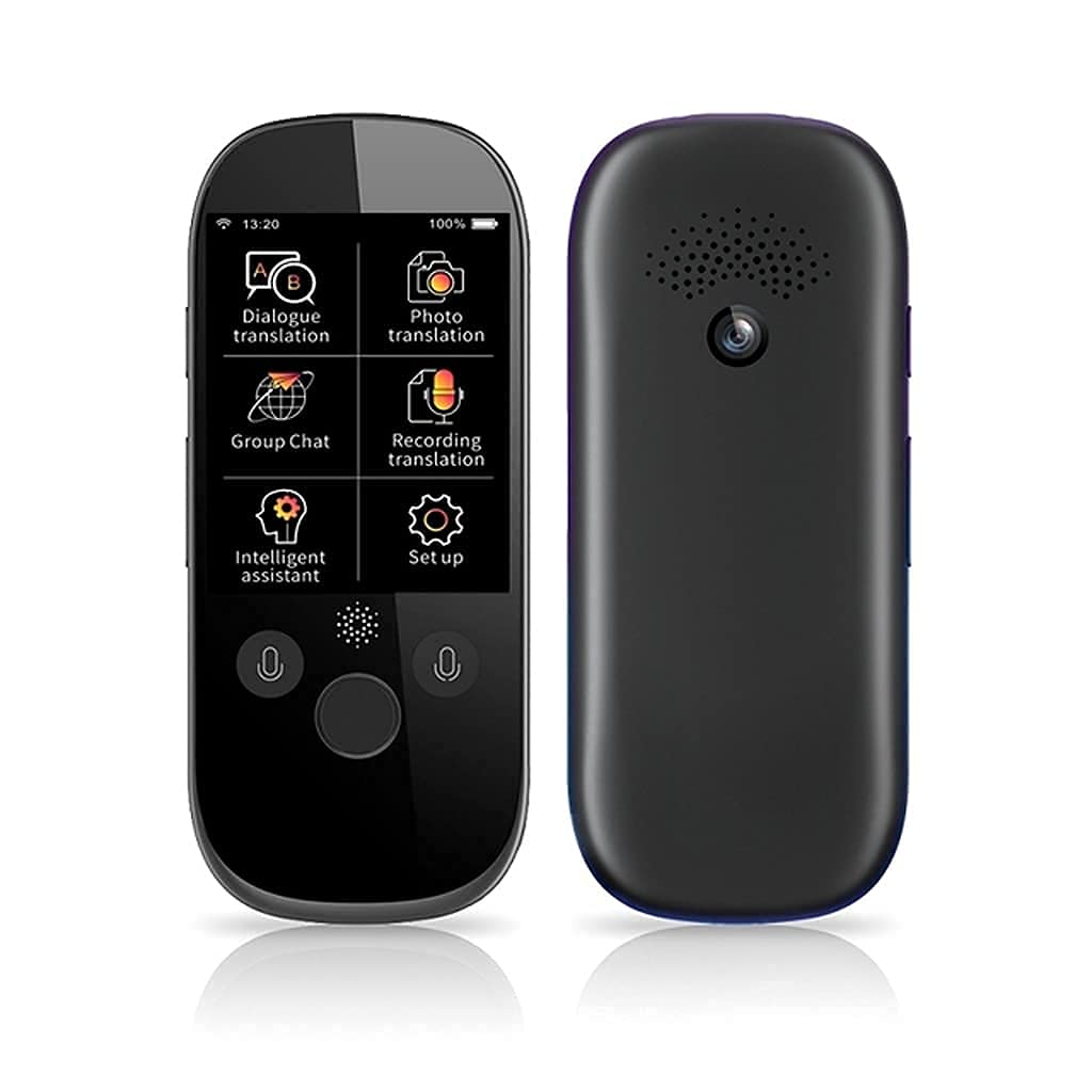 【中古】(非常に良い)2.4インチスクリーン音声翻訳機スマートビジネストラベルAI翻訳機512GB+4GB 45言語翻訳機 (色 : ブルー) vision