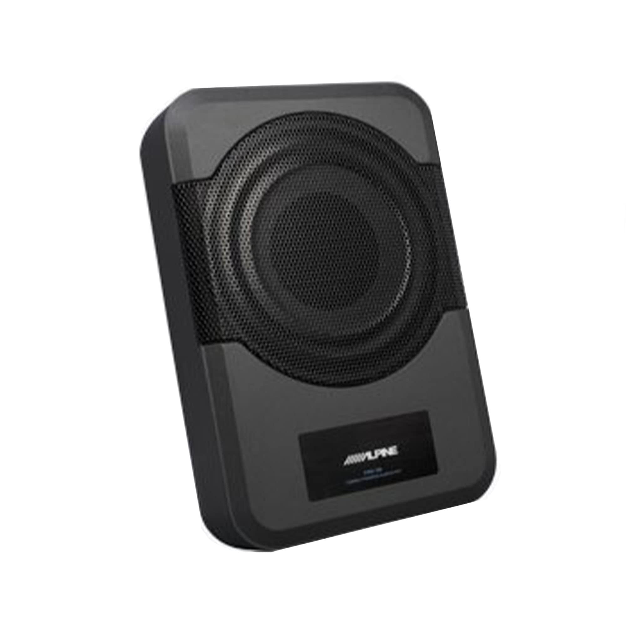 【中古】(非常に良い)Alpine 8インチ 増幅サブウーファー (PWE-S8) 120W コンパクトパワー 8インチ カーサブウーファー シートの下または後ろ用