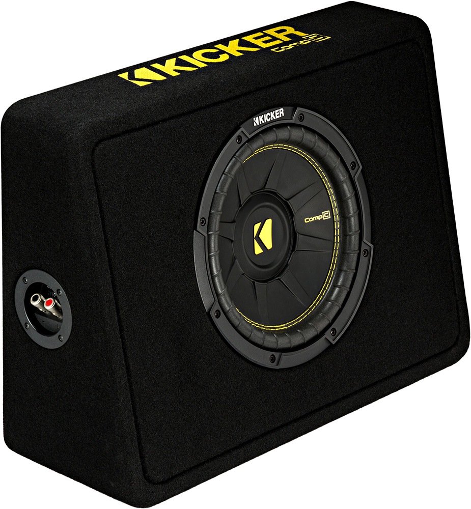 【中古】(人並み外れたに好いたらしい)KICKER TCWC102 CompC 10in サブウーファー 薄型エンクロージャー 2オーム