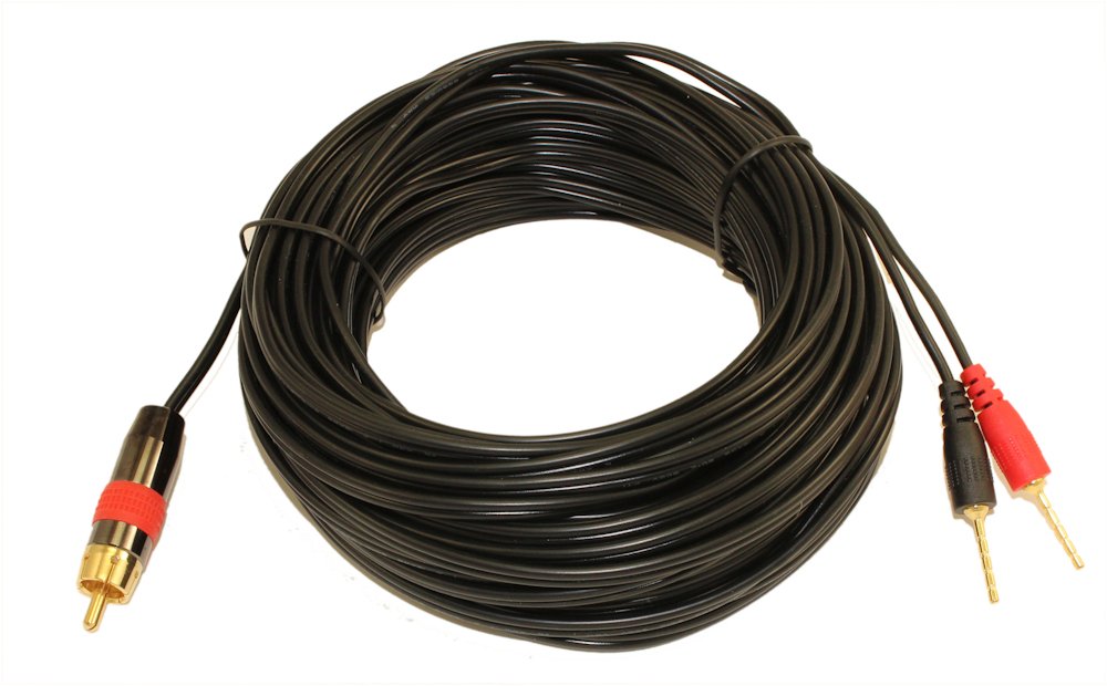 【中古】(未当て嵌める・未開封品)mycablemart 50 フィート 1ワイヤサブウーハー18 AWG ( 1 RCA to 2 Pos / Neg金棒引き繋ぎ合わせる)